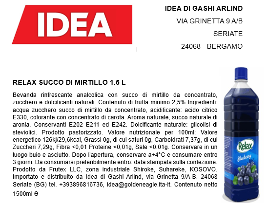 Relax Mirtillo 1.5L x 6
