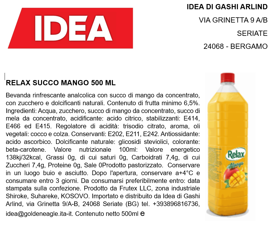 Relax Mango 500ml x 12