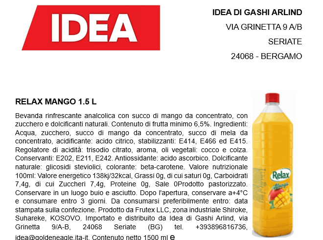 Relax Mango 1.5L x 6