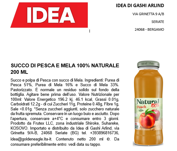 100 % Natural Pesca 200ml