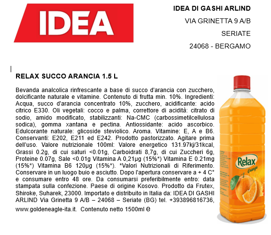 Relax Arancia 1.5L x 6