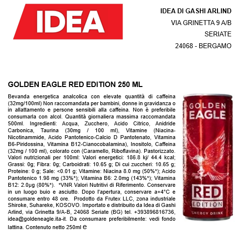 Golden Eagle Red Edition 250ml x 24