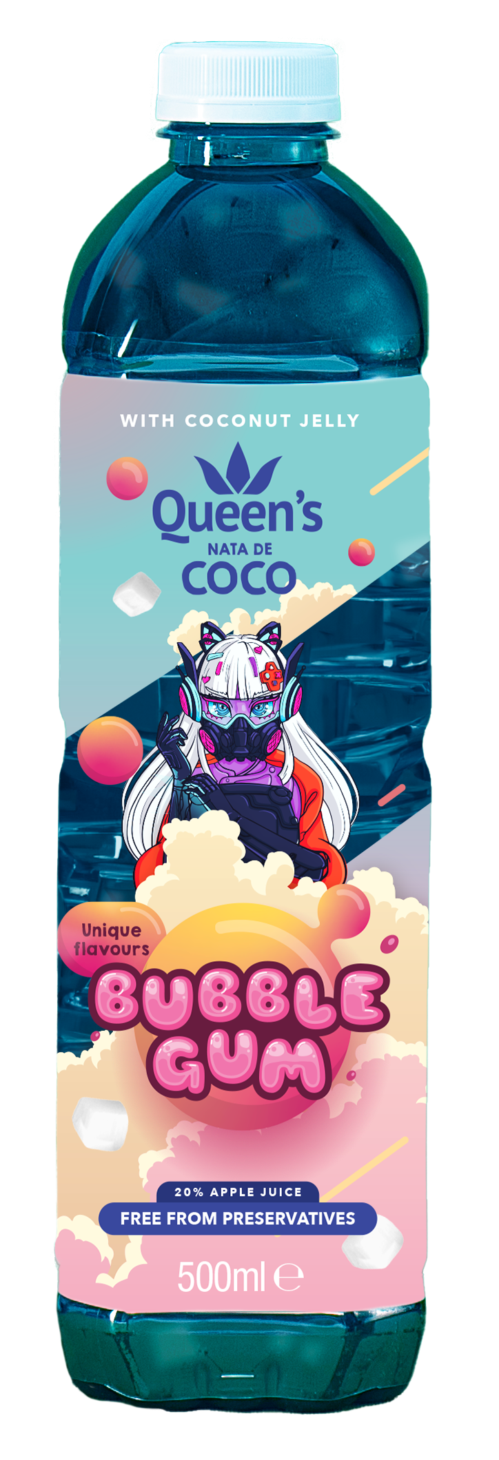 Queen's Nata De Coco Bubble Gum 500ml x 12