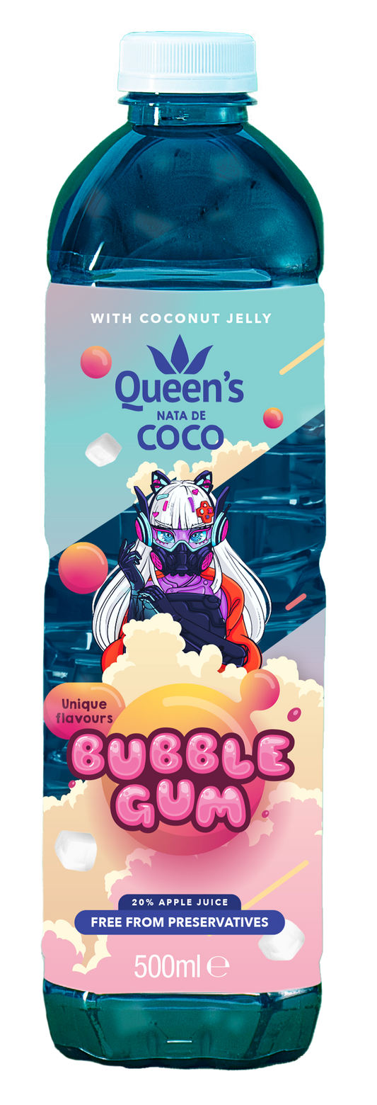 Queen's Nata De Coco Bubble Gum 500ml x 12