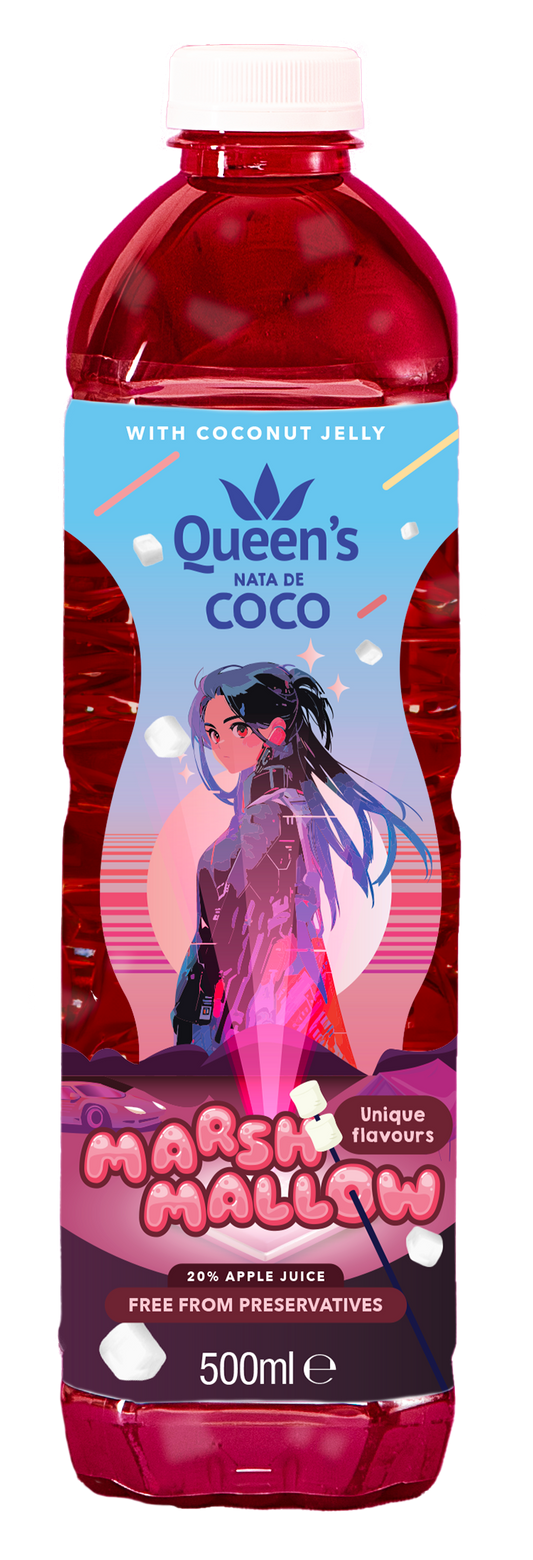 Queen's Nata De Coco Marshmallow 500ml x 12